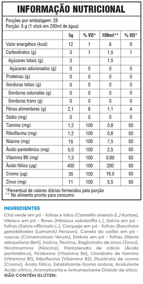 TABELA NUTRICIONAL NOCARB-T BRASIL