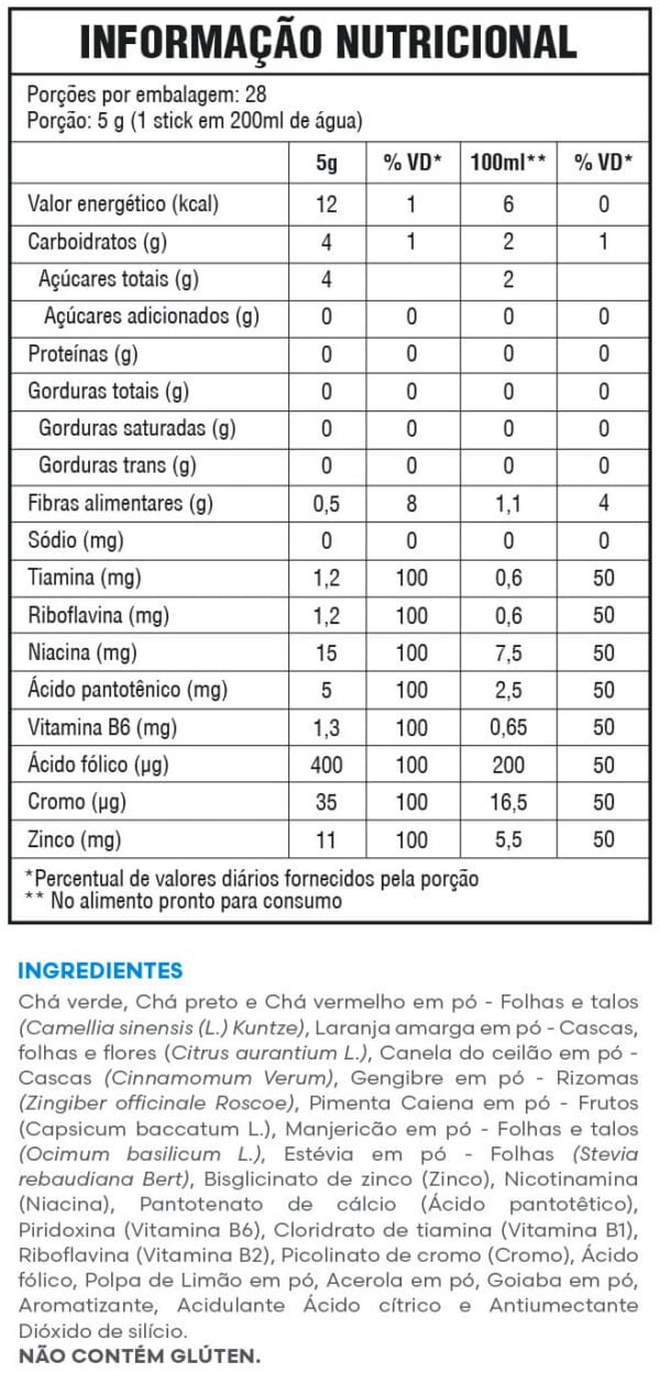 TABELA NUTRICIONAL THERMO T3 BRASIL